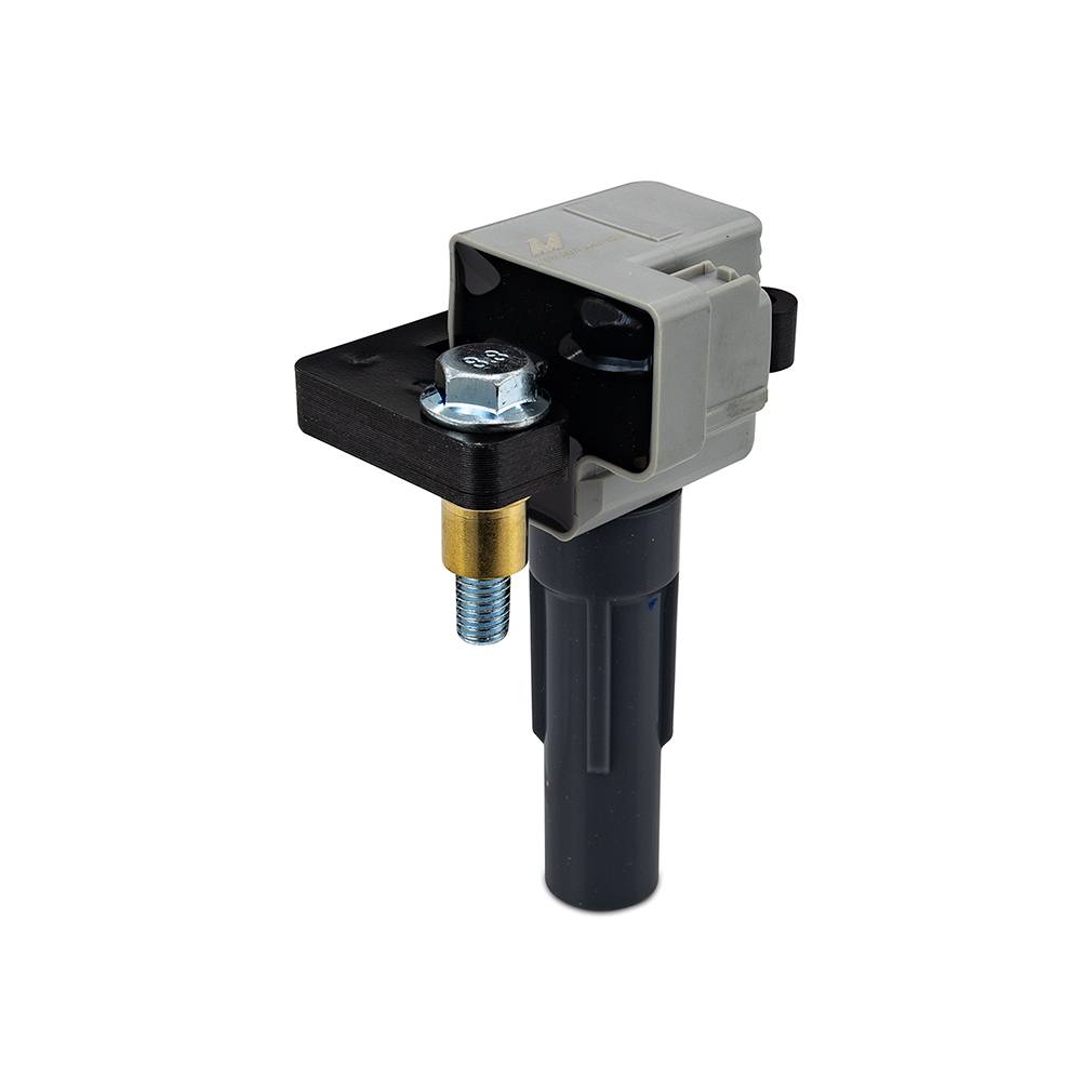 Mishimoto ignition coil showing blade terminal and female connector design