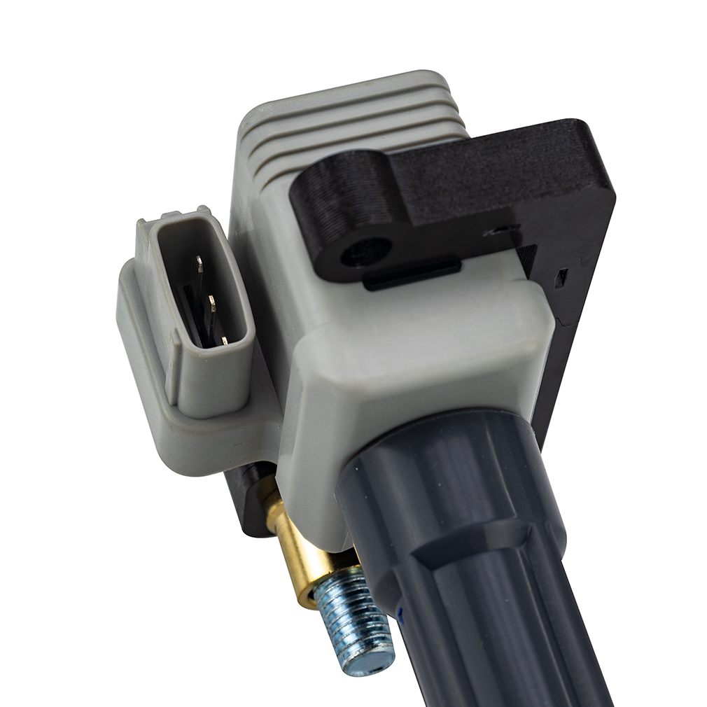 Mishimoto ignition coil dimensions view showing 4.31 in length and 3.07 in overall height