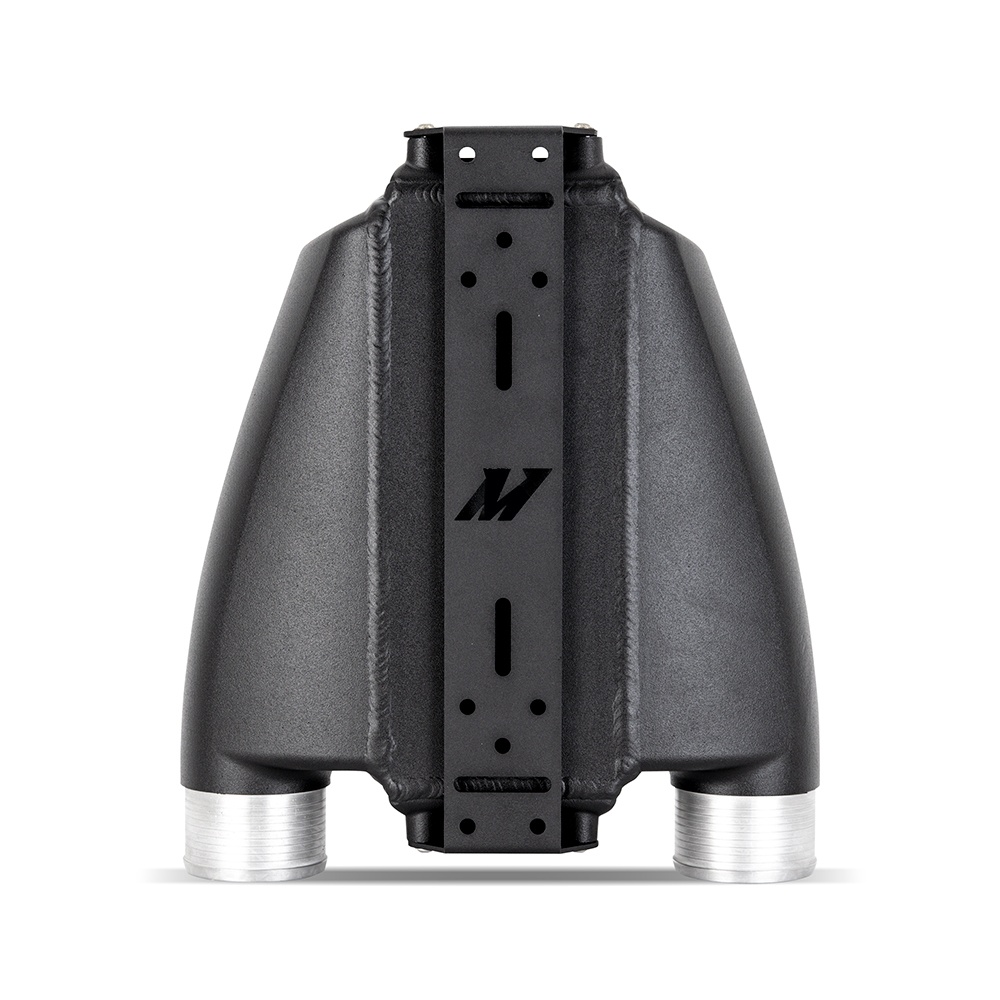 Mishimoto MMINT-A2W-DP-2 bar-and-plate air-to-water intercooler with black powder coat finish