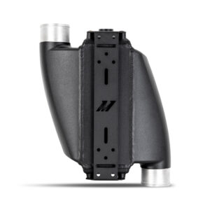 Mishimoto MMINT-A2W-SPR-2 air-to-water intercooler with bar-and-plate aluminum core and black powder coat finish