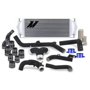 Mishimoto Performance Intercooler and Pipe Kit for 2021+ Ford Bronco 2.7L EcoBoost, silver core with black pipes