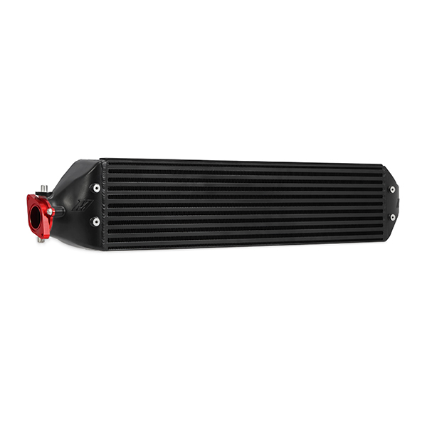 Mishimoto Civic intercooler kit contents including couplers, hardware, and CARB EO sticker