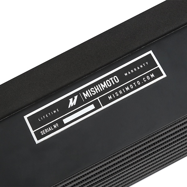 Black Mishimoto intercooler and piping designed for Honda Civic chassis FC1, FC3, FK4, FK7