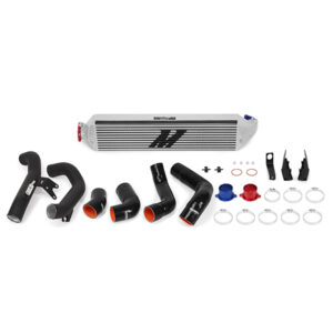 Mishimoto MMINT-CIV-16KSLWBK silver bar-and-plate intercooler for 2016-2021 Honda Civic 1.5T