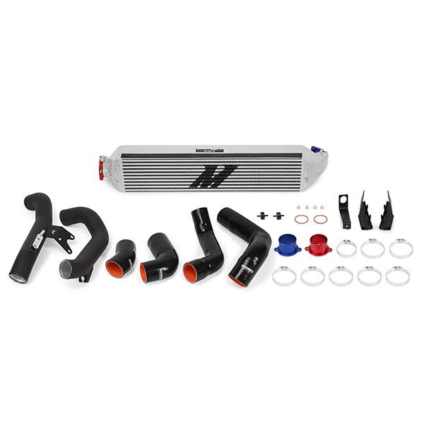 Mishimoto MMINT-CIV-16KSLWBK silver bar-and-plate intercooler for 2016-2021 Honda Civic 1.5T