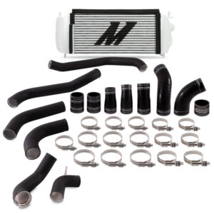 Mishimoto silver intercooler with wrinkle black aluminum piping for 2017-2020 Ford F-150 3.5L EcoBoost