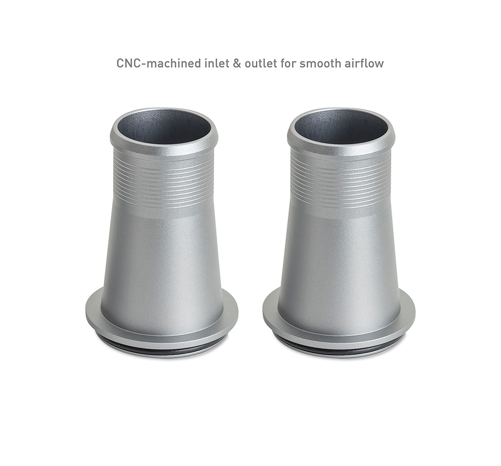 Anodized aluminum ducting included with the Mishimoto GR Corolla forced induction system upgrade