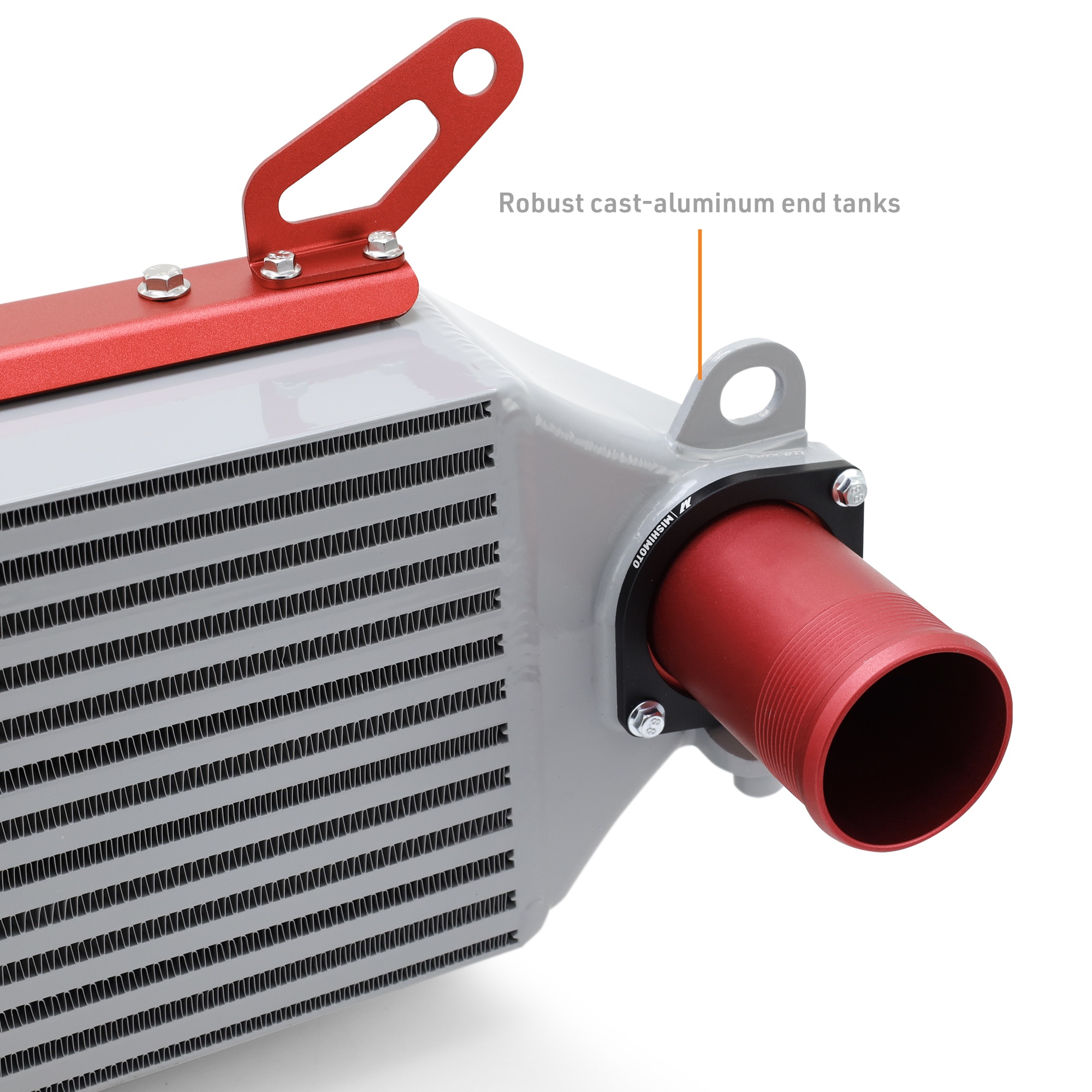 Black anodized aluminum piping and silicone couplers included in Mishimoto GR Corolla intercooler kit