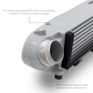 Mishimoto Performance Intercooler MMINT-MUS4-24SL for 2024+ Ford Mustang EcoBoost with silver bar-and-plate core