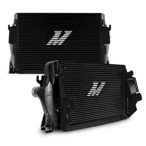 Mishimoto MMINT-RAM-19KBKWBK bar-and-plate performance intercooler for 2019-2024 Dodge Ram 6.7L Cummins