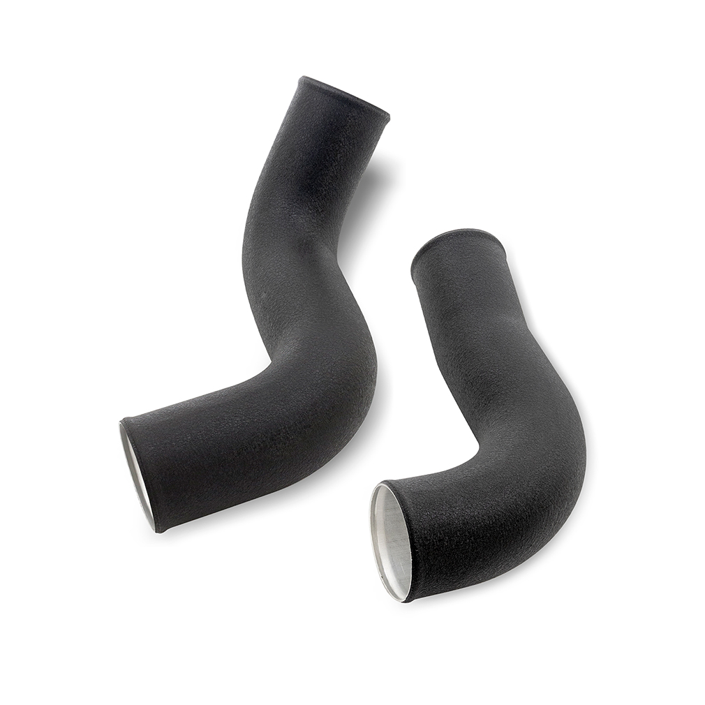 Mishimoto performance intercooler bar-and-plate core with internal air diverter plates for 6.7L Cummins