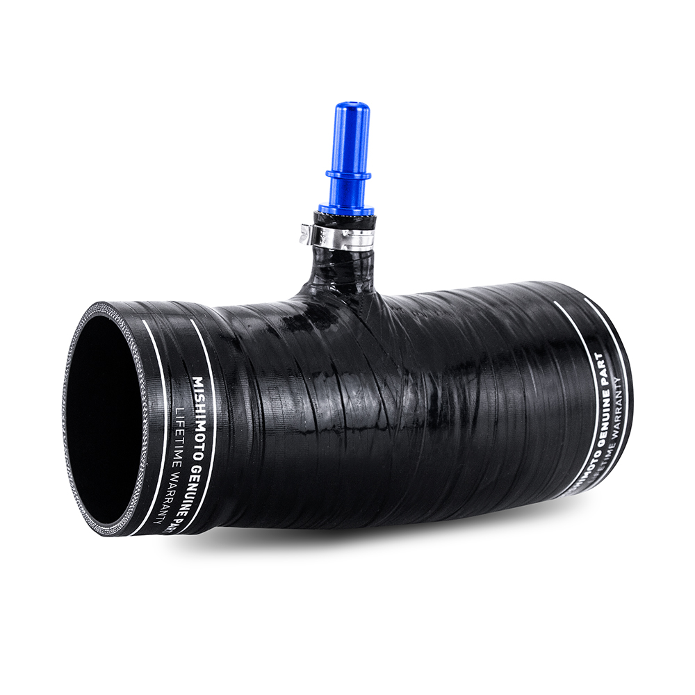 CNC-machined quick-disconnect inlet and outlet on Mishimoto Ford Ranger intercooler kit