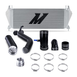 Mishimoto MMINT-RGR-19KSLBK performance intercooler kit for 2019-2023 Ford Ranger 2.3L EcoBoost with bar-and-plate core