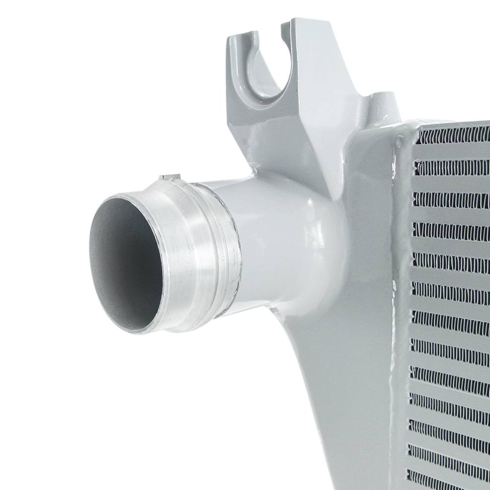 Mishimoto intercooler kit installed on 2019-2023 Ford Ranger 2.3L EcoBoost showing CNC-machined quick-disconnect fittings