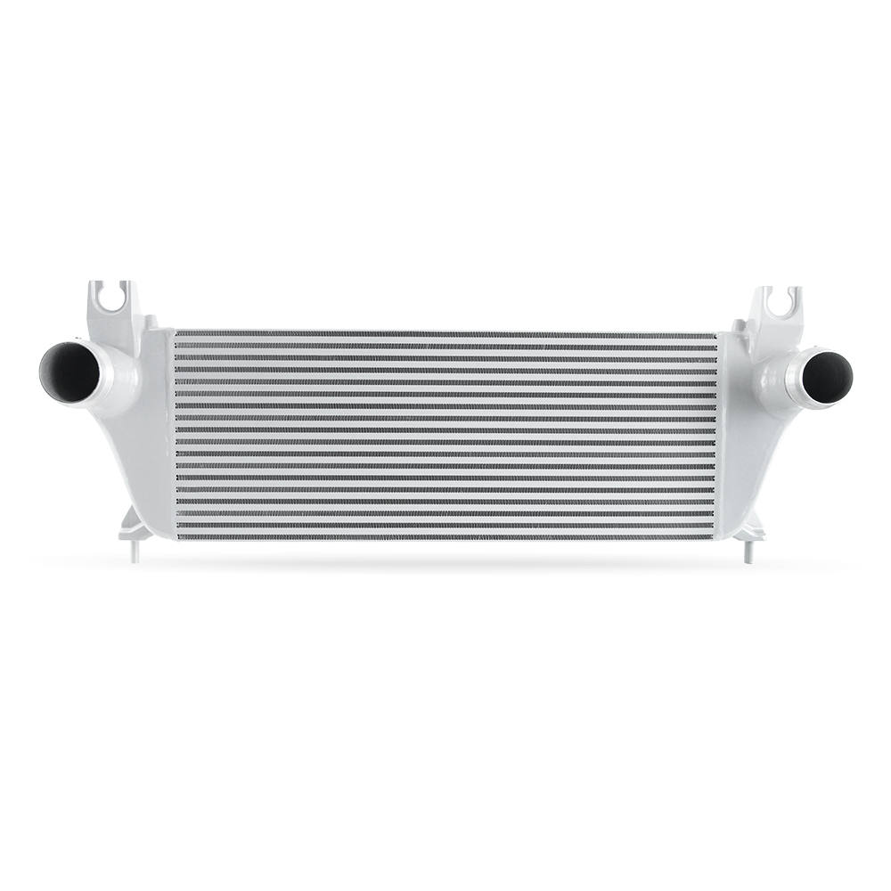 Mandrel-bent polished aluminum intercooler pipes included in the Mishimoto Ranger intercooler kit