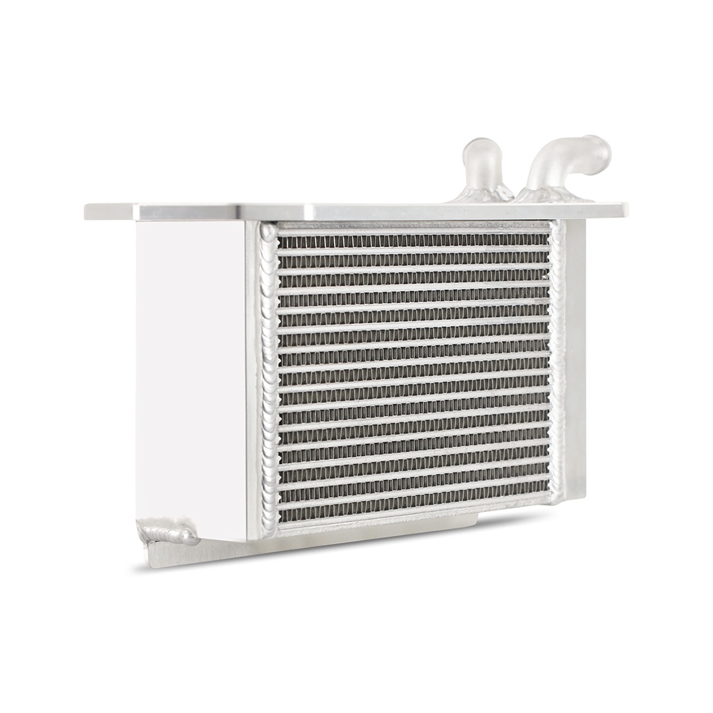 Dual-pass bar-and-plate aluminum core on Mishimoto RZR XP Turbo intercooler