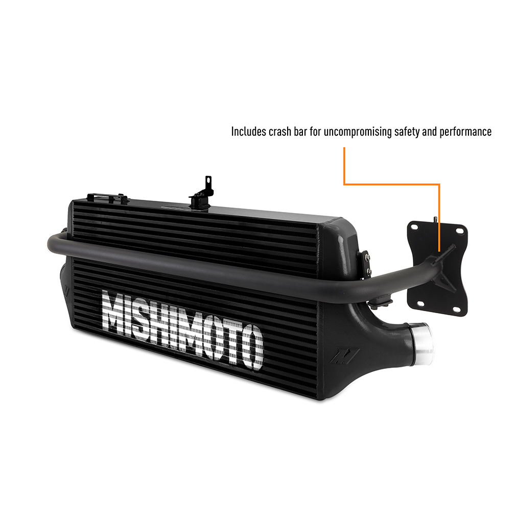 Washer fluid fill neck relocation kit included with Mishimoto WRX intercooler for clean install