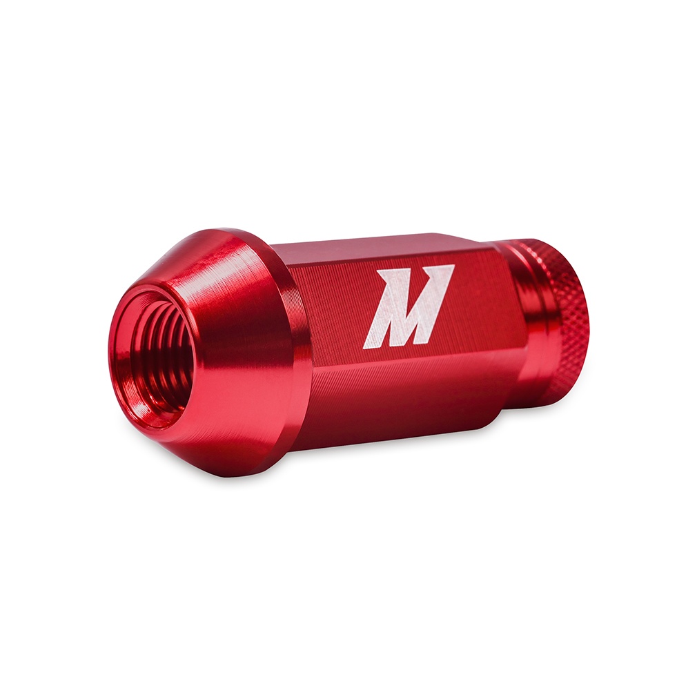 Mishimoto non-marring socket and key included with red aluminum locking lug nut kit