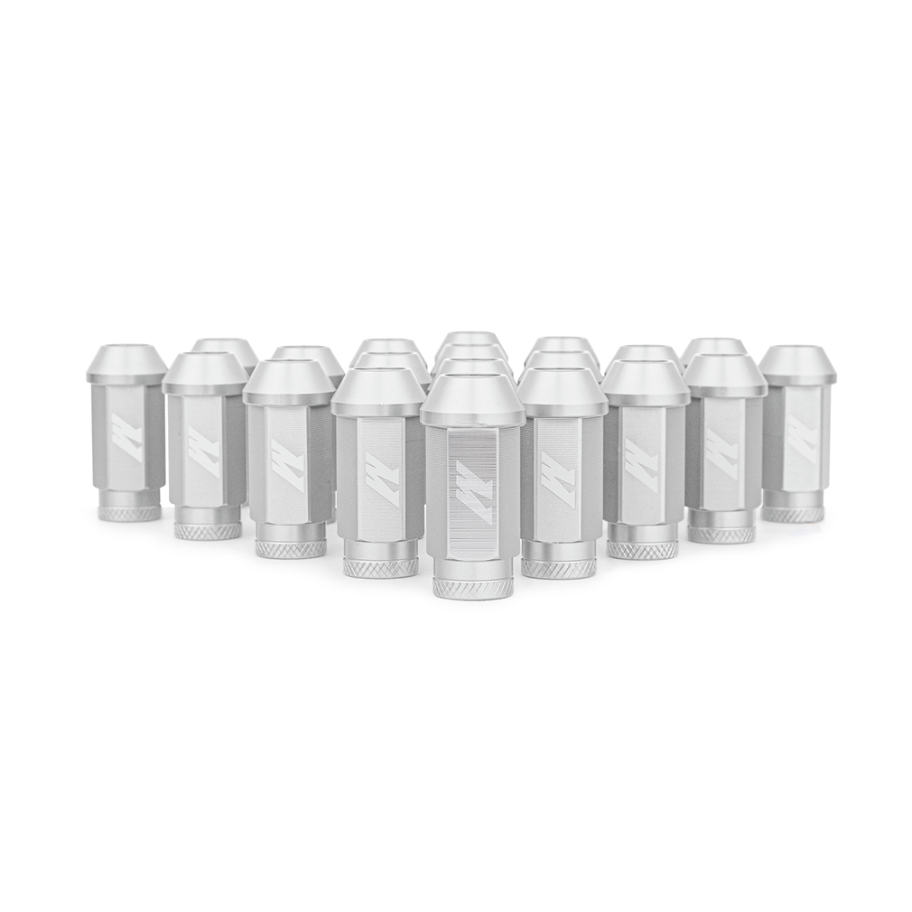 Mishimoto 7075-T6 aircraft aluminum lug nut kit including 16 standard and 4 locking nuts