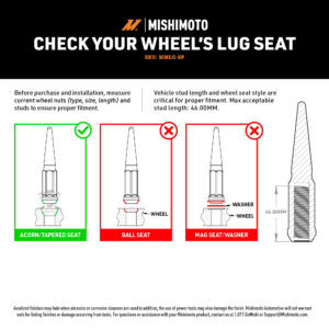 Mishimoto chrome spiked lug nuts featuring a 4-inch spike for an aggressive wheel look