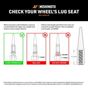 Mishimoto MMLG-SP1415-24BK black spiked lug nuts with 4-inch spike design