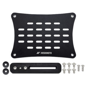 Mishimoto black powder-coated License Plate Relocation Kit for 2023+ Honda Civic Type R FL5