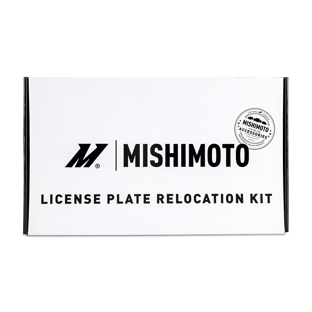 Mishimoto license plate frame included with the F80 M3/M4 relocation kit for a clean finish