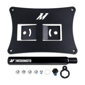 Mishimoto License Plate Relocation Kit MMLP-GRC-23 mounted on a 2023-2024 Toyota GR Corolla front bumper