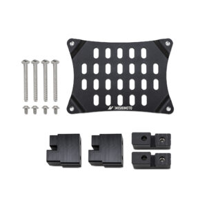 Mishimoto black powder-coated aluminum license plate relocation bracket for 2016-2023 Toyota Tacoma