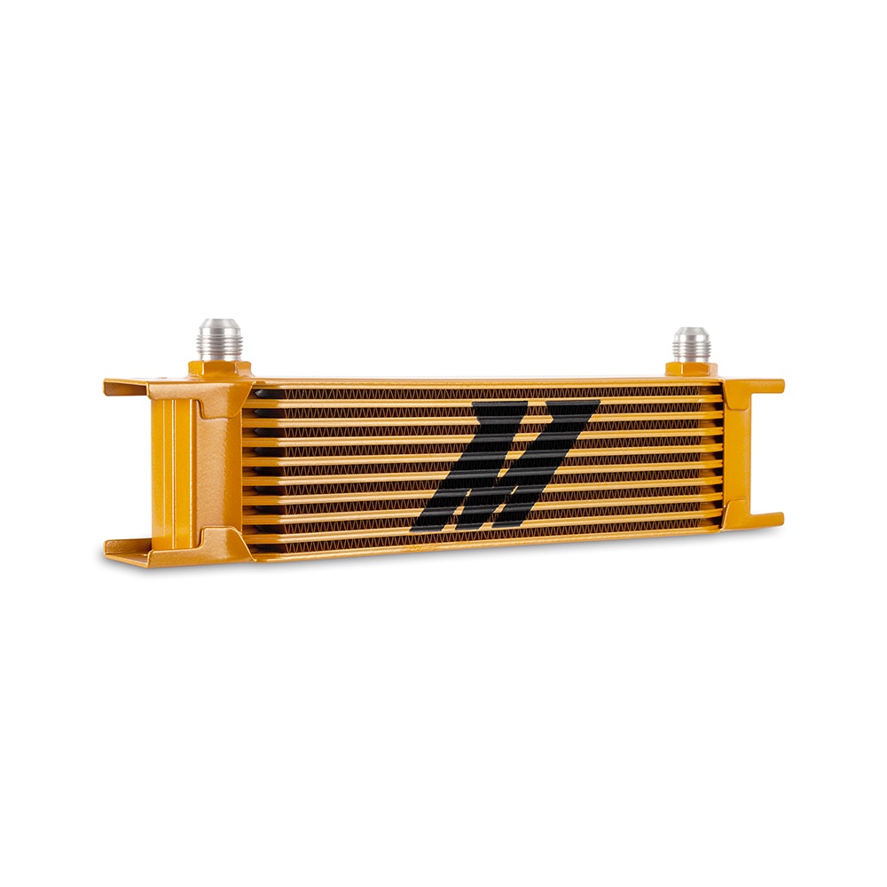 Mishimoto 10-row bar-and-plate oil cooler with eight universal mounting holes