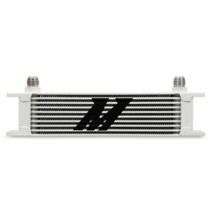 Mishimoto 10 Row Oil Cooler Kit in White, part number MMOC-10WT, bar-and-plate core