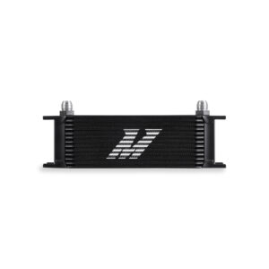 Mishimoto MMOC-13BK 13-row stacked-plate oil cooler in black powder coated finish