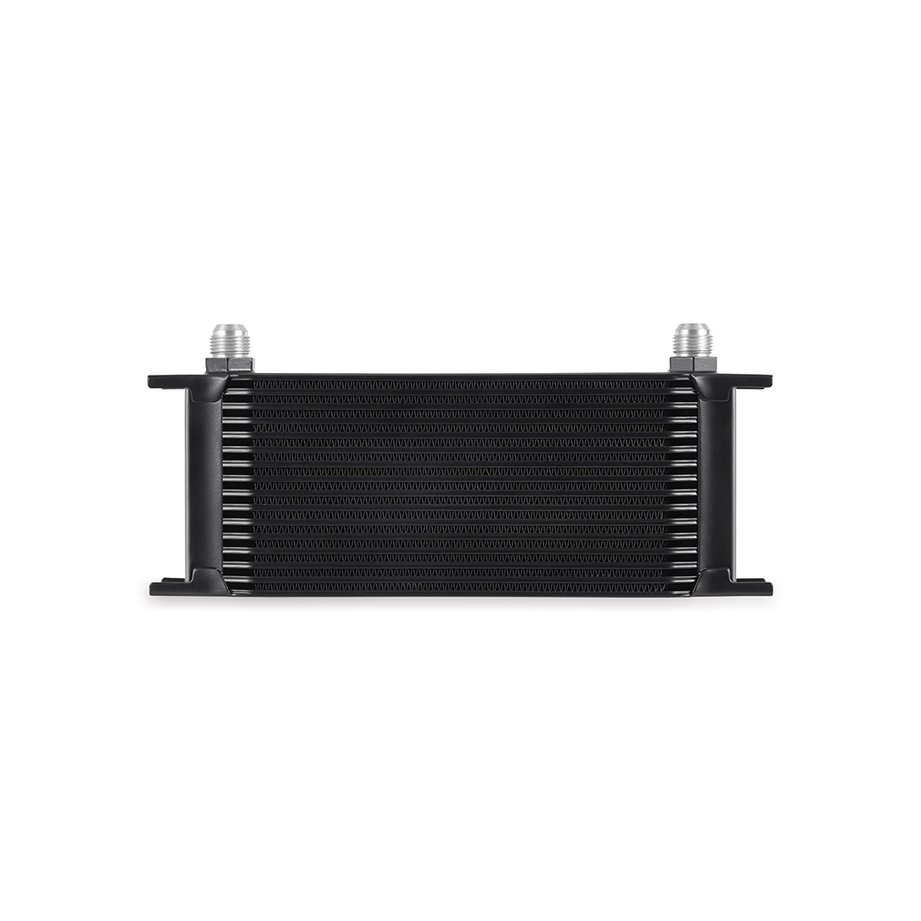 Mishimoto 16-row bar-and-plate oil cooler with eight universal mounting holes
