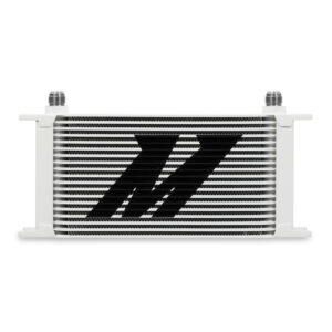 Mishimoto 19 Row Oil Cooler Kit MMOC-19WT in white anodized finish