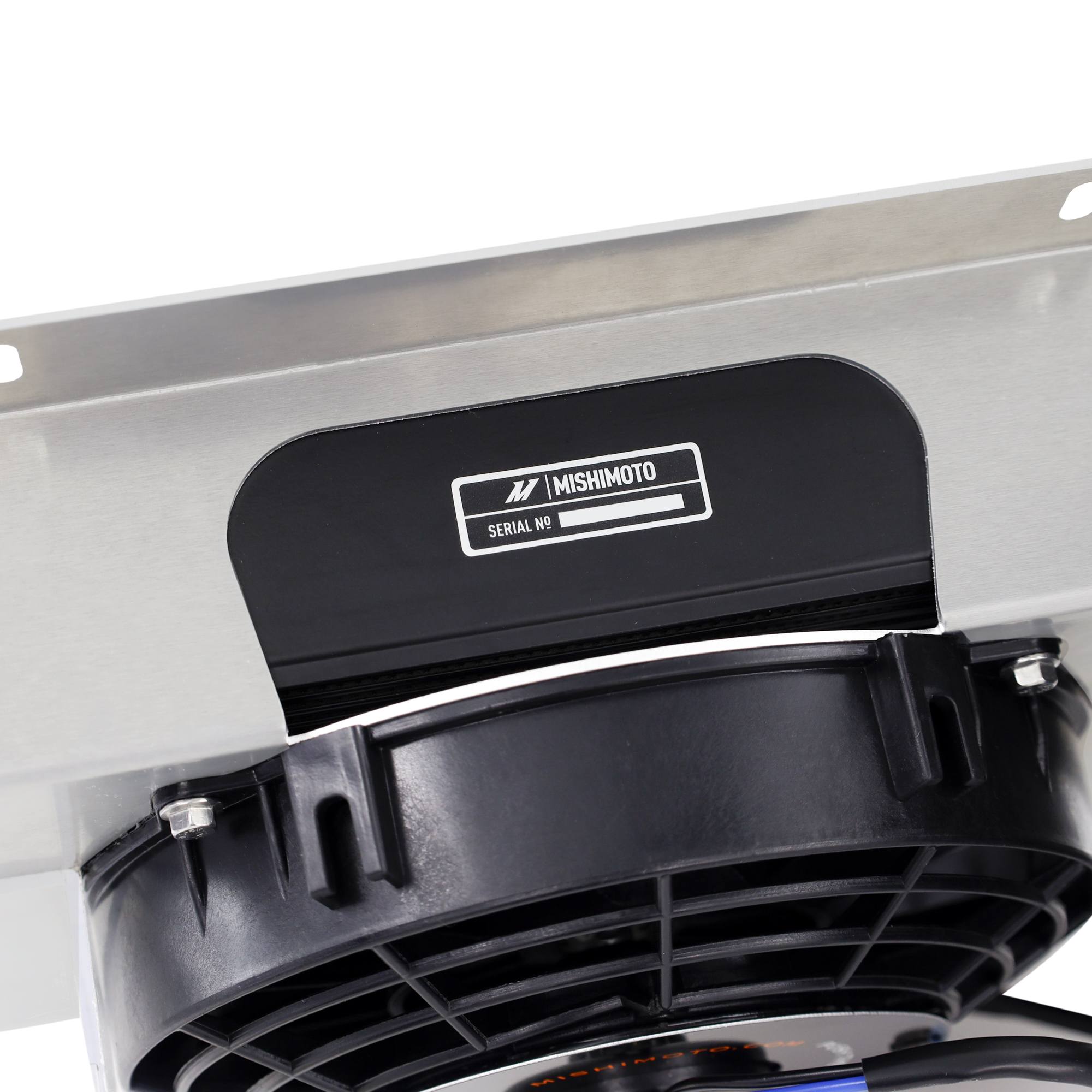 Fully assembled Mishimoto MMOC-25-K oil cooler kit for cars, trucks, and electric vehicles