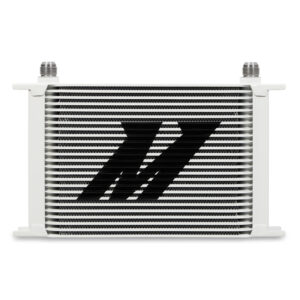 Mishimoto MMOC-25WT white 25 Row Oil Cooler Kit with anodized bar-and-plate core