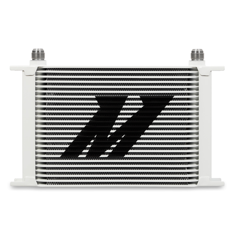 Mishimoto MMOC-25WT white 25 Row Oil Cooler Kit with anodized bar-and-plate core