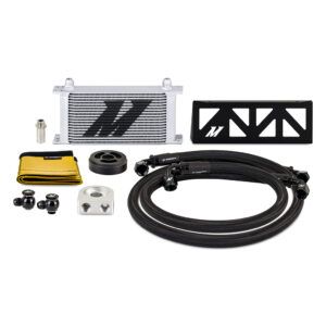 Mishimoto MMOC-BRZ-22NTSL silver 19-row oil cooler kit for 2022+ Subaru BRZ and Toyota GR86