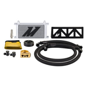 Mishimoto MMOC-BRZ-22TSL thermostatic silver 19-row oil cooler kit for 2022+ Subaru BRZ and Toyota GR86