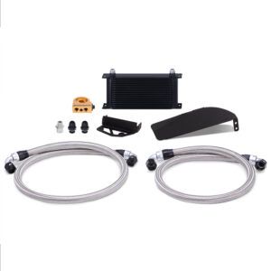 Mishimoto black 19-row air-to-air oil cooler kit for 2017-2021 Honda Civic Type R FK8