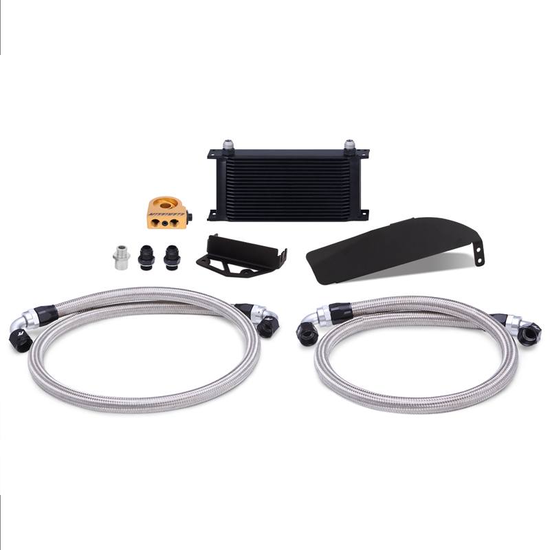 Mishimoto black 19-row air-to-air oil cooler kit for 2017-2021 Honda Civic Type R FK8