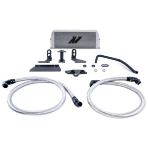 Mishimoto silver anodized bar-and-plate oil cooler kit for 2011-2019 Ford 6.7L Powerstroke