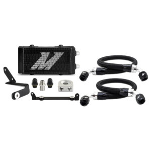Mishimoto 14-row dual-pass black oil cooler kit for 2023-2025 Toyota GR Corolla