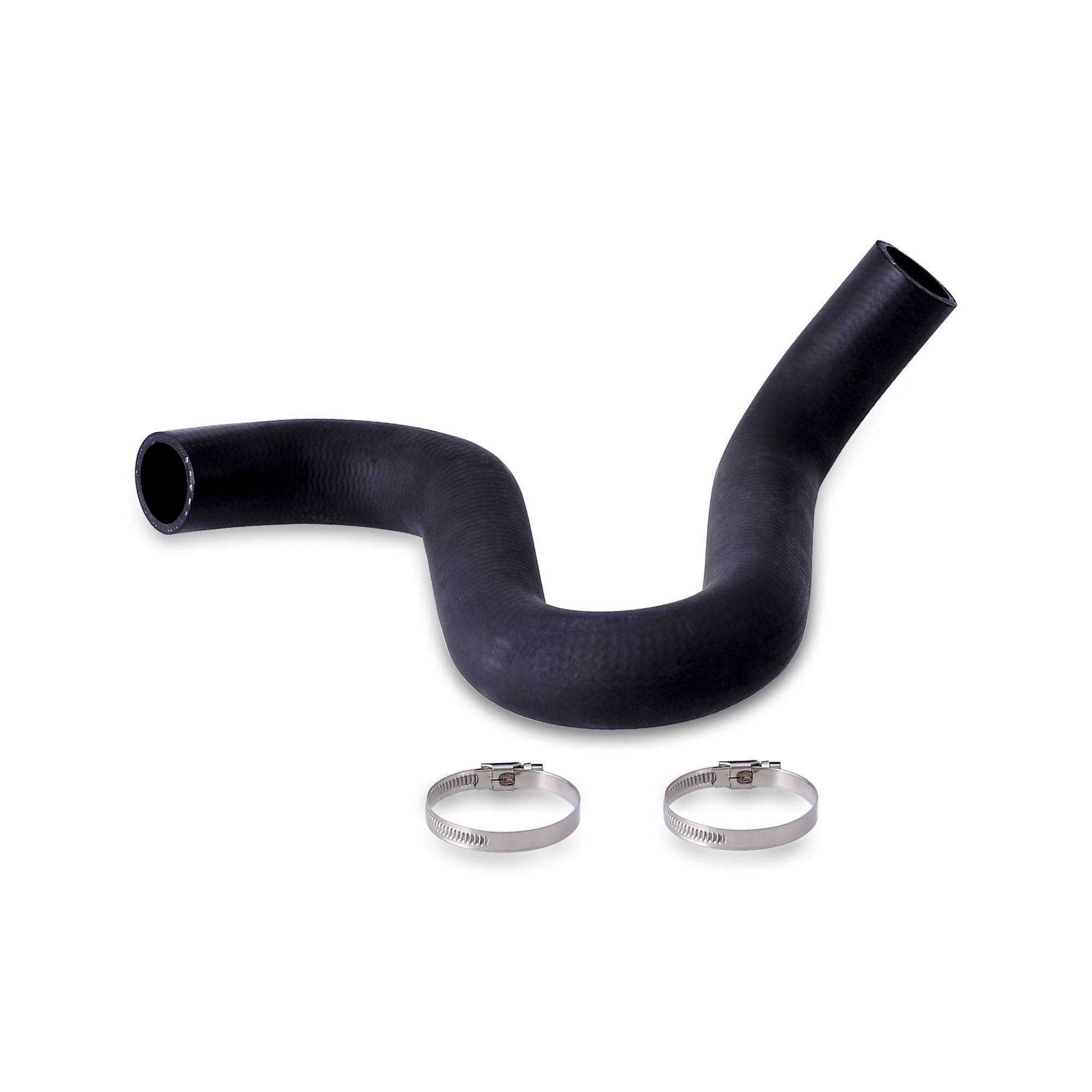 Mishimoto Stealth Black oil cooler installed in Mustang GT upper grille air diversion bracket