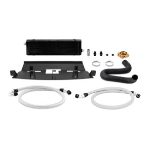 Mishimoto MMOC-MUS8-18TBK oil cooler kit for 2018-2023 Ford Mustang GT with black anodized finish
