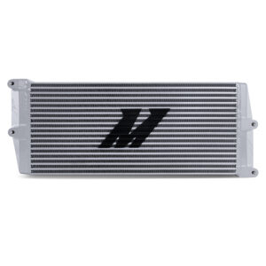 Mishimoto MMOC-OO-17SL 17-row bar-and-plate fluid cooler with silver powder coat finish