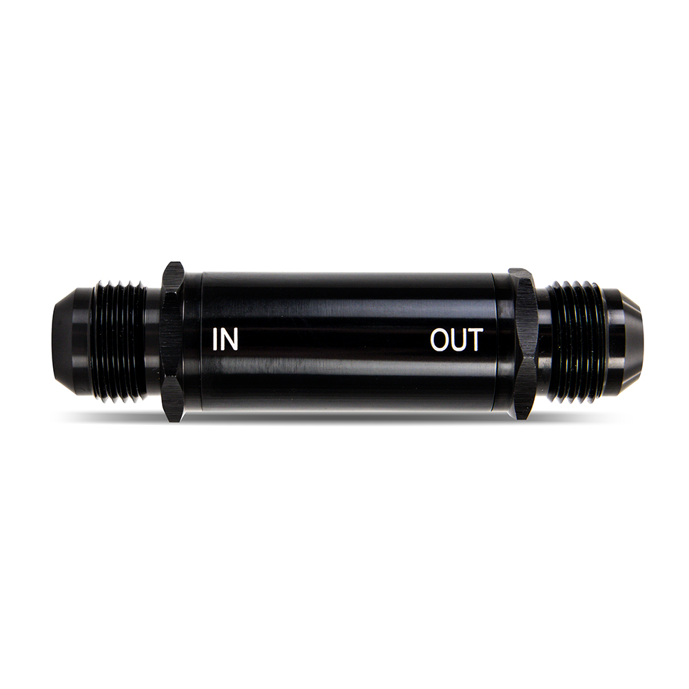 150-micron sintered bronze filter element from Mishimoto -AN in-line pre-filter