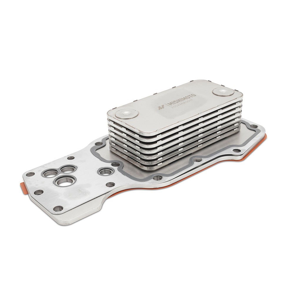 Mishimoto MMOC-RAM-03 oil cooler for 2003-2007 Dodge Ram 2500/3500 5.9L Cummins with anodized silver finish