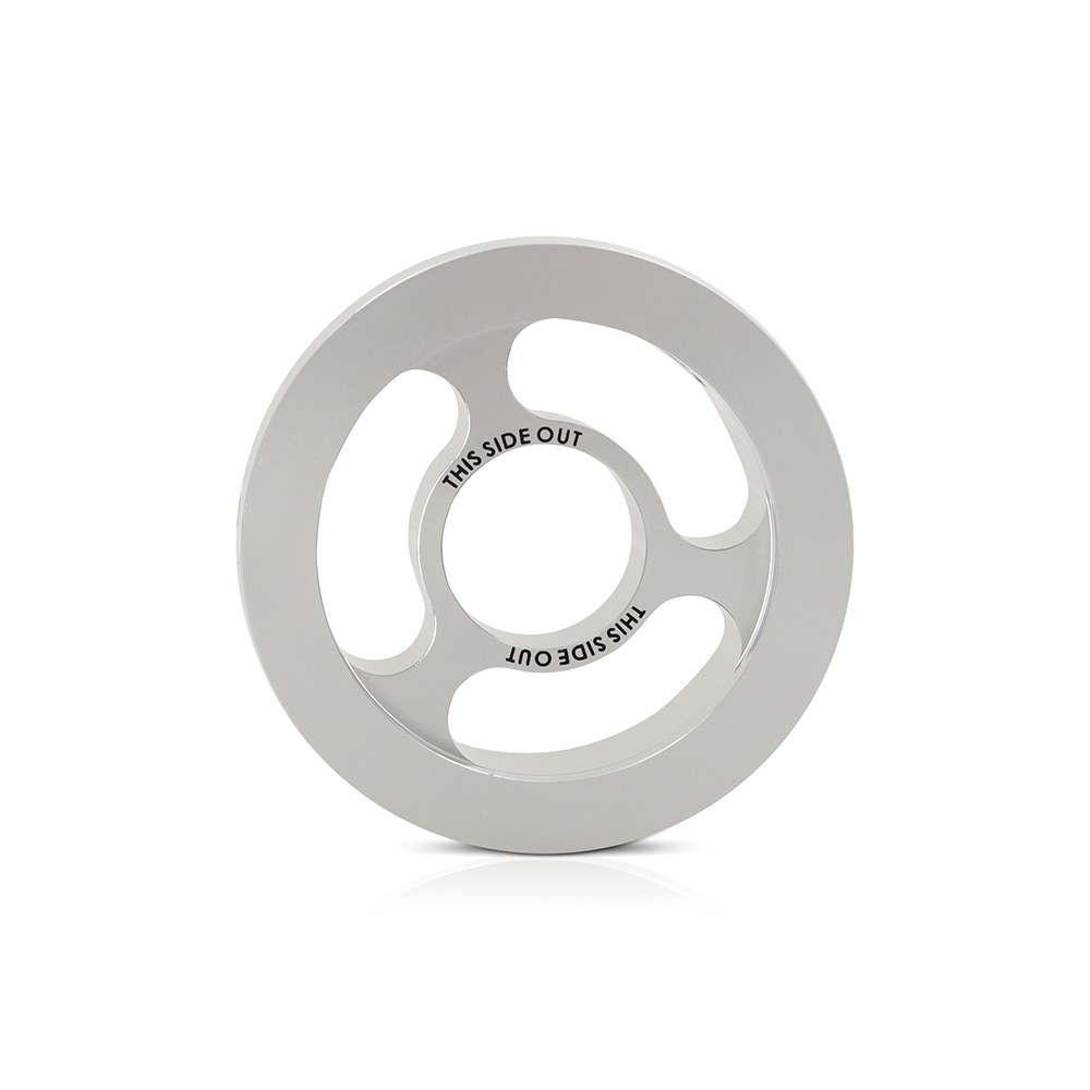 Mishimoto oil filter spacer with CNC-machined stainless-steel center bolt and O-ring
