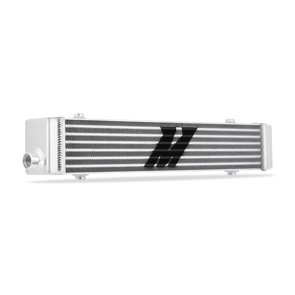 Mishimoto oil cooler mounting bosses, M8x1.25 threaded holes on top and bottom of core